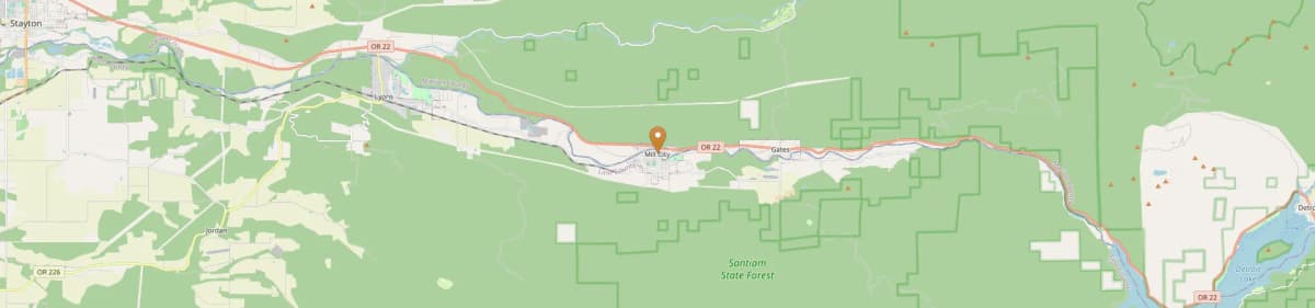 Mill City Mobile Home Installation Map Oregon