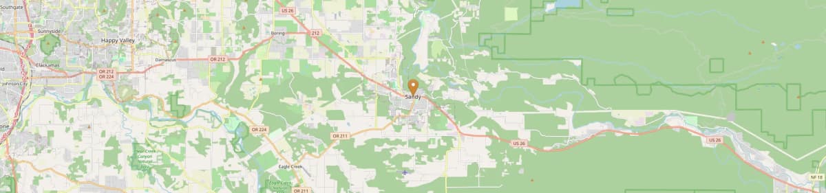 Sandy Mobile Home Installation Map Oregon