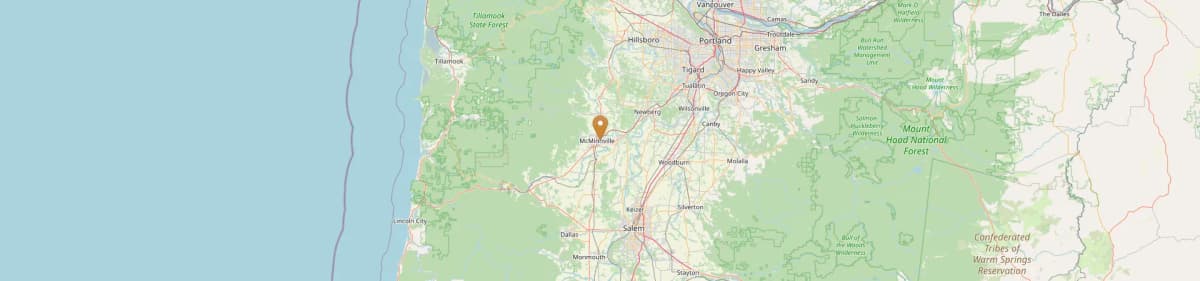 Yamhill County Manufactured Home Service Area Map Oregon